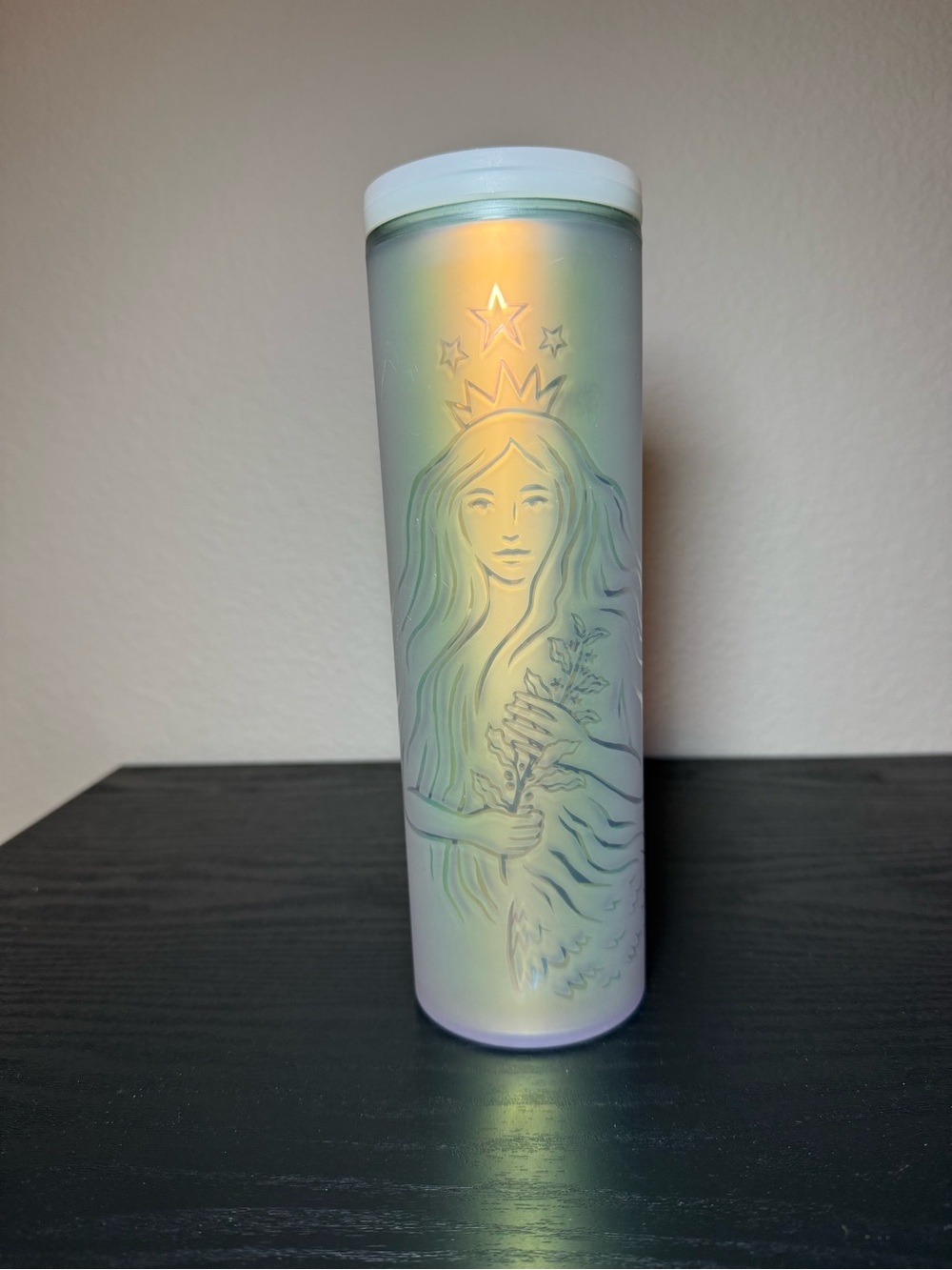 Starbucks Iridescent Pearl White Mermaid Tumbler